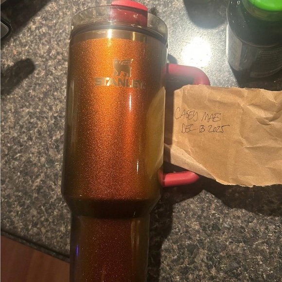 Stanley Shimmering Copper Tumbler with Bold Red Handle - Picture 4 of 5